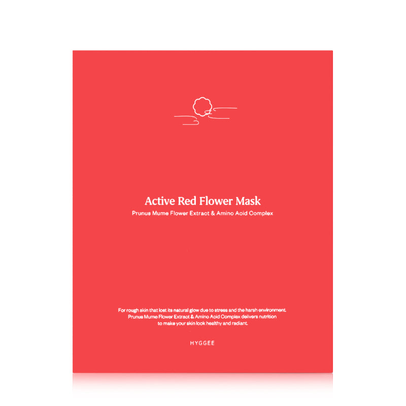 HYGGEE Active Red Flower Mask - Korean-Skincare